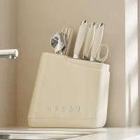 ราคา ที่วางมีดวางบนเคาน์เตอร์ครัวช้อนตะเกียบอเนกประสงค์พร้อมที่ระบายน้ำพลาสติก (21567497609)