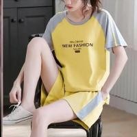 ราคา ชุดลำลองขาสั้นทรงหลวมสำหรับผู้หญิงชุดวอร์มใส่วิ่งชุดวอร์มสองชิ้นสำหรับนักเรียนมัธยมต้นใส่เล่นกีฬา (21716429144)