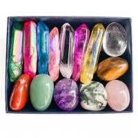 ราคา คริสตัลธรรมชาติ14ชิ้น เซ็ตหินกลิ้งจักระ7ชิ้นแท่งแท่งคอลัมน์พลังงานไฟฟ้า7ชิ้นกล่องอัญมณี (21567386239)