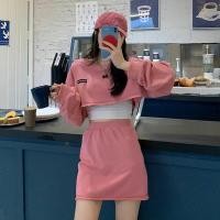 ราคา ชุดเซต2ชิ้นผญ เสื้อครอปแขนยาว กระโปรงสั้นทรงเอ ชุดเซ็ตสไตล์สาวเกาหลี ชุดเซ็ตน่ารักๆสาวเกาหลี (21300972637)