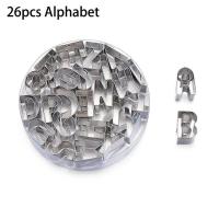 ราคา COD IN STOCK เครื่องตัดบิสกิตเหล็กสแตนเลสน้ำตาล26 9ชิ้นแม่พิมพ์เค้กรูปตัวอักษรพิมพ์ตัดคุกกี้รูปตัวอักษรและตัวเลข (18897928434)