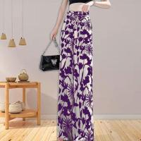 ราคา HengShanYuan ผู้หญิงกางเกงขาม้า Tie Dye ตรงกางเกงขาม้ากางเกงเอวสูงหลวม Draping กางเกงลำลอง (7503494575)