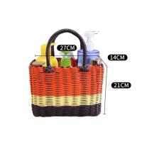 ราคา กระเป๋าสาน ตระกร้าหวายใส่สิ่งของต่าง ทรงแข็งงานสานแหน้นหนาสีสันสวยงาม (21199178812)