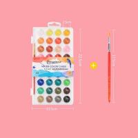 ราคา สีน้ำก้อนตลับ เซ็ตใหญ่ 48สี 24สี 16สี สีน้ำก้อน สีทึบ สีน้ำอัดแข็ง ชุดระบายสีน้ำ (21497073325)