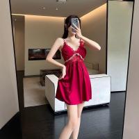 ราคา ชุดนอนเซ็กซี่ ชุดนอนสายเดี่ยว ขอบลูกไม้ มีฟองน้ำ DB042 (19297667696)