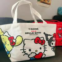 ราคา MOREBAGS 711ไทย Hello Kitty Canvas Bag กระเป๋าโท้ทการ์ตูนน่ารักความจุขนาดใหญ่ (21585103071)