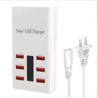 ราคา หัวอะแดปเตอร์ชาร์จ Usb 3 0 แบบชาร์จไว 6USB ช่อง ปลั๊กไฟ 6A กันไฟสองชั้น 20W ชาร์จเร็ว รางปลั๊ก USBหัวชาร์จ USB พร้อมสวิตช์ ความยาวสาย 1 5Mที่ชาร์จต (21631398288)