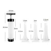 ราคา เครื่องเตรียมอาหารในครัว กระบอกอัดไส้กรอก ไส้กรอก 3 หัวเปลี่ยนได้ กดไส้กรอก อุปกรณ์ทำไส้กรอก (21622594106)