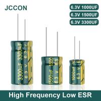 ราคา 100Pcs JCCON Aluminum Electrolytic Capacitor High Frequency Low ESR 6 3V1000UF 6 3V1500UF 6 3V3300UF Low Resistance (19783552797)