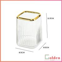 ราคา Golden กล่องเก็บแปรงแต่งหน้า แบบใส เก็บอุปรณ์กรการเขียนได้ Makeup brush holder (21642306473)
