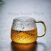 ราคา Happy ถ้วยแก้วน้ำชา แก้วกาแฟ แก้วน้ำ แก้วชงชา มีหูจับ ทนต่ออุณหภูมิสูง glass cup (12551169010)