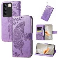 ราคา เคสกระเป๋าสตางค์ Vivo V27 5G V25e V27e เคสแบบฝาพับสำหรับ Vivo V25 V27 Pro V27Pro V25Pro V 25 V 27 VivoV27 5G เคสแบบมีที่วางเคสบัตรหนัง PU ลายนูนรูปผีเสื้อเคสฝาครอบโทรศัพท์ (18455784999)