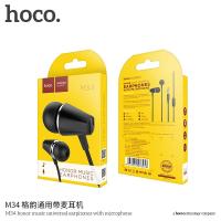 ราคา HOCO M34 หูฟังอินเอียร์ 3 5mm มีไมค์ในตัว และปุ่มรับสาย หูฟัง in ear Honor stereo music universal earphone with mic hc3 (14581983156)
