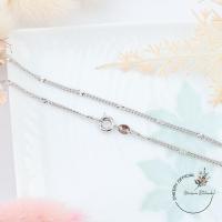 ราคา พร้อมส่ง สร้อยคอ ชุบทองคำขาว ไม่ลอกไม่ดำ ใส่อาบน้ำได้ สร้อยคออิตาลี437 (14022983823)