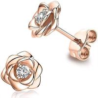 ราคา Her Lab Jewelry ต่างหูดอกไม้ดอกกุหลาบทองคำ18K ต่างหูเพชรพวงมาลัยสามมิติสีเงินสเตอร์ลิงทองคำสีกุหลาบต่างหูผู้หญิงขนาดกะทัดรัดทันสมัยและมีคุณภาพสูง (21504176356)