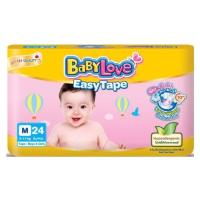 ราคา Baby love แพมเพิสเบบี้เลิฟ อีซี่เทป Size M มี 24 ชิ้น น้ำหนัก 5 11 kg 021 (21405851390)