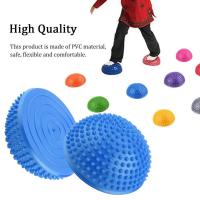ราคา ราคาถูกสุด Best deal PVC Inflatable Half Yoga Balls นวดจุดบอลนวดจุด Fitball แบบฝึกหัด Fitness Balance Ball (2149624664)