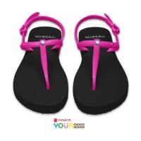 ราคา CHO I CE รองเท้าแตะรัดส้น ดำรัดส้นชมพู ประดับเพชร2 รองเท้าแตะยางพารา นุ่ม ใส่สบาย ไม่กัดเท้า (19421368840)