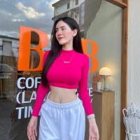 ราคา MesubShop เสื้อคอเต่า ครอปแขนยาว CROPTOP เสื้อคอเต่าแขนยาว ผ้าเรยอน ครอปคอเต่า ยาว14 เสื้อเรยอน เสื้อครอป 199 (17250931357)