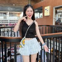 ราคา SpinnyHouse เสื้อสายเดี่ยว ผ้าไหมพรมถัก ใส่เที่ยวทะเล รุ่นนี้คือต้องมี ใส่เที่ยวเขา สาวอวบใส่ได้ รุ่น แซลม่อน (21393407828)