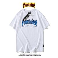ราคา เสื้อยืดคอกลม แขนสั้น พิมพ์ลายเปลวไฟ thrasher สไตล์คลาสสิก สําหรับทุกเพศS 5XL (20744728517)