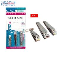 ราคา Trim Clipper กรรไกรตัดเล็บ เซทกรรไกรตัดเล็บสเเตนเลส 3 ขนาด ชุดกรรไกรตัดเล็บ ชุดกรรไกรเล็บ ที่ตัดเล็บ ที่ตัดเล็บคม 1 ชุด มี 3 ขนาด สแตนเลส T2106 (15244262363)