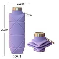 ราคา กระบอกน้ำซิลิโคนพับได้ แก้วพับได้ กระบอกน้ำซิลิโคน ความจุ 700ml Water Bottle (21285315011)