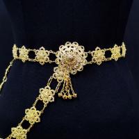 ราคา March jewelry เครืองประดับโบราณเข็มขัดดอกไม้อีสานชุดล้านนาไทหัวเข็มขัด สีทอง เข็มขัดวินเทจ เข็มขัดผู้หญิง (15099450742)