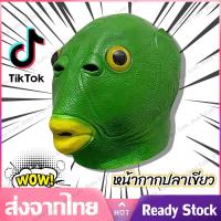 ราคา หน้ากากปลาเขียว ปลาบู่สีเขียว หน้ากากปลาบู่ งานปลาบู่สีเขียว งานหน้ากากปิกกาจู้ หัวปลาสีเขียว หน้ากากยางตลกๆ (20510569901)