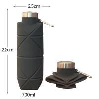 ราคา กระบอกน้ำซิลิโคนพับได้ แก้วพับได้ กระบอกน้ำซิลิโคน ความจุ 700ml Water Bottle (21285315008)