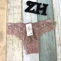 ราคา กางเกงชั้นในจีสตริงลูกไม้ด้านหลังผูกโบว์ ผ้านิ่มใส่สบาย ZH 1935 (21365120137)