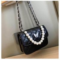 ราคา New Pearl กระเป๋าสี่เหลี่ยมเล็กแฟชั่นสตรีกระเป๋าสะพายข้างกระเป๋าสะพายข้างผู้หญิง (16341393178)