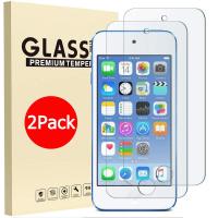 ราคา 2 แพ็คกระจกกันรอยหน้าจอสำหรับ iPod touch 7th 6th 5th Gen 2015 2019 ปล่อยตัว 0 33 มม บางพิเศษ 9H ความแข็ง 2 5D รอบขอบ (1236246156)