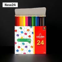 ราคา สีไม้ colleen 24 สี หัวเดียว สีสวย เนื้อนุ่ม ระบายง่าย สี colleen 24 สี (21609290494)