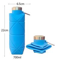 ราคา กระบอกน้ำซิลิโคนพับได้ แก้วพับได้ กระบอกน้ำซิลิโคน ความจุ 700ml Water Bottle (21285315009)