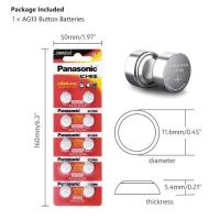ราคา ถ่าน Panasonic LR44 A76 1 5V Alkaline Battery AG13 แพคเกทฮ่องกง 1แผง 10ก้อน (21626543703)