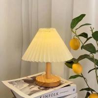ราคา โคมไฟตั้งโต๊ะ led ไฟห้องนอน led โคมไฟหัวเตียง วินเทจ ไฟมินิมอล แบบจับจีบสําหรับตกแต่งห้องนอน (21344282558)