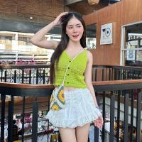 ราคา SpinnyHouse เสื้อสายเดี่ยว ผ้าไหมพรมถัก ใส่เที่ยวทะเล รุ่นนี้คือต้องมี ใส่เที่ยวเขา สาวอวบใส่ได้ รุ่น แซลม่อน (21393407826)