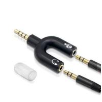 ราคา แจ็คขยายช่องเสียบหูฟังขนาด 3 5mm สายแยกแจ็ค สายแจ็คเสียบหูฟัง ช่องเสียบหูฟัง 2 Way U Splitter 3 5mm Audio Headphone Microphone Splitter Converter Adaptor สีดำ (537828534)