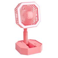 ราคา Super Mary 88 Mini Fan Lamp พัดลม มินิ 4 0นิ้ว 4ใบพัด มีไฟ LED พับเก็บได้ ปรับระดับได้ พกพาสะดวก แบตในตัวชาร์จสะดวกไร้สาย model hale HF 02 (19184364966)
