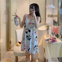 ราคา 195 ชุดนอนกระโปรง พิมลาย แฟชั่นเกาหลี สายเดี่ยว มีพร้อมผ้าปิดตา (6687336250)