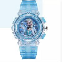 ราคา นาฬิกาเด็กผู้หญิงนาฬิกาเจ้าหญิง เอลซ่า Elsa นาฬิกาเด็กกันน้ำเกาหลีแฟชั่นสไตล์ลายน่ารัก มีไฟ ลายกร์ตูน สำหรับเด็กผู้หญิง (14739479978)