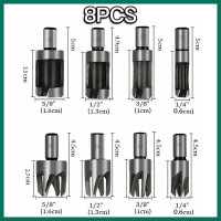 ราคา ดอกเจาะเดือยไม้ ดอกเจาะทำเดือยไม้ ดอกทำเดือยไม้ เดือยตรง เดือยเทเปอร์ ดอกสว่านงานไม้ Wood dowel drill แบบเดือยตรง ยกชุด 8 ดอก 8 ขนาด 6 16 มิล (21748031837)