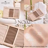 ราคา GINA GLAM NATURAL LIGHT AND SHADOW THREE COLOR CONTOUR G64 จีน่า กัมป์ เนเชอรัล ไลท์ คอนทัวร์ x 1 ชิ้น abcmall (21399567545)