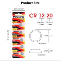 ราคา ของแท้ CR2032 ถ่านกระดุม Panasonic รุ่น CR2032 CR2025 CR2016 CR1632 CR1620 CR1616 CR1220 3V Lithium Battery พร้อมส่ง 1 Pack มี 5 pcs (21491699008)