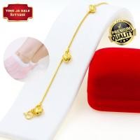 ราคา สร้อยข้อเท้าหุ้มทอง เครื่องประดับ ลายกระดูกงูเหลี่ยม ประดับหัวใจ น้ำหนัก2สลึง ยาว9นิ้ว ทองเคลือบแก้ว ทองเหมือนจริง ทองโคลนนิ่ง (17447641337)