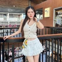 ราคา MesubShop เสื้อสายเดี่ยว ผ้าไหมพรมถัก ใส่เที่ยวทะเล รุ่นนี้คือต้องมี ใส่เที่ยวเขา สาวอวบใส่ได้ รุ่น แซลม่อน (21393554045)