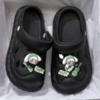 ราคา J H พร้อมส่ง TO HAP รองเท้าหัวโต ลายหยัก สายคาด ตกแต่งตุ๊กตา (20375602467)