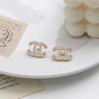 ราคา Fashion earrings ต่างหูเงินแท้925 ต่างหูชาแนล สีเงิน สีทอง พร้อมกล่อง (10335113744)