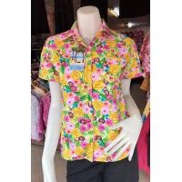 ราคา เสื้อลายดอก เสื้อสงกรานต์ ลายกุหลาบศิลป์ เสื้อฮาวายลายดอก เสื้อวินเทจ เสื้อเชิ้ตสงกรานต์ เสื้อเชิ้ตลายดอก (7417068937)